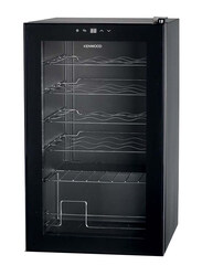 Kenwood 24L Beverage Cooler 24 Bottles Wine Cooler With Double Glass Door, 50W, BCM24.000BK, Black