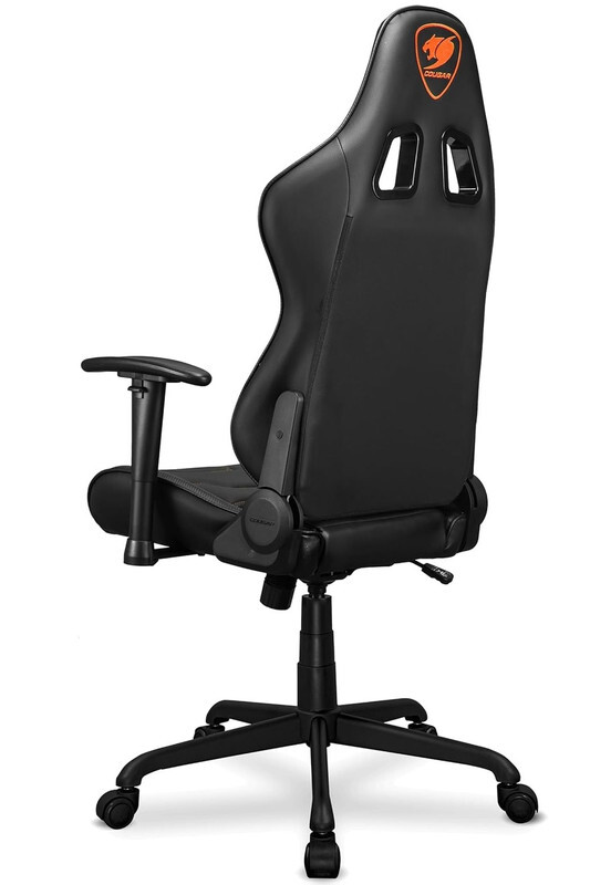 Cougar Gaming Chair Armor Elite, Steel-Frame, Breathable PVC Leather, 160° Recliner System, 120Kg Weight Capacity, 2D Adjustable Arm-Rest, Steel 5-Star Base - Black,3MELIBLB.0001