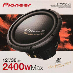 Pioneer TS-W3004D4 2400W Max/800W RMS Champion Series Pro DVC Component Subwoofer, 12-Inch Size