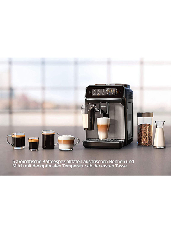 Philips Fully Automatic Espresso Machine, 1500W, EP3246/70, Black/Silver