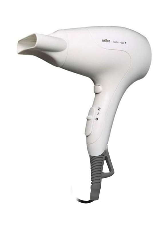 Braun Satin Hair 1 Power Perfection Dryer, 1800W, White