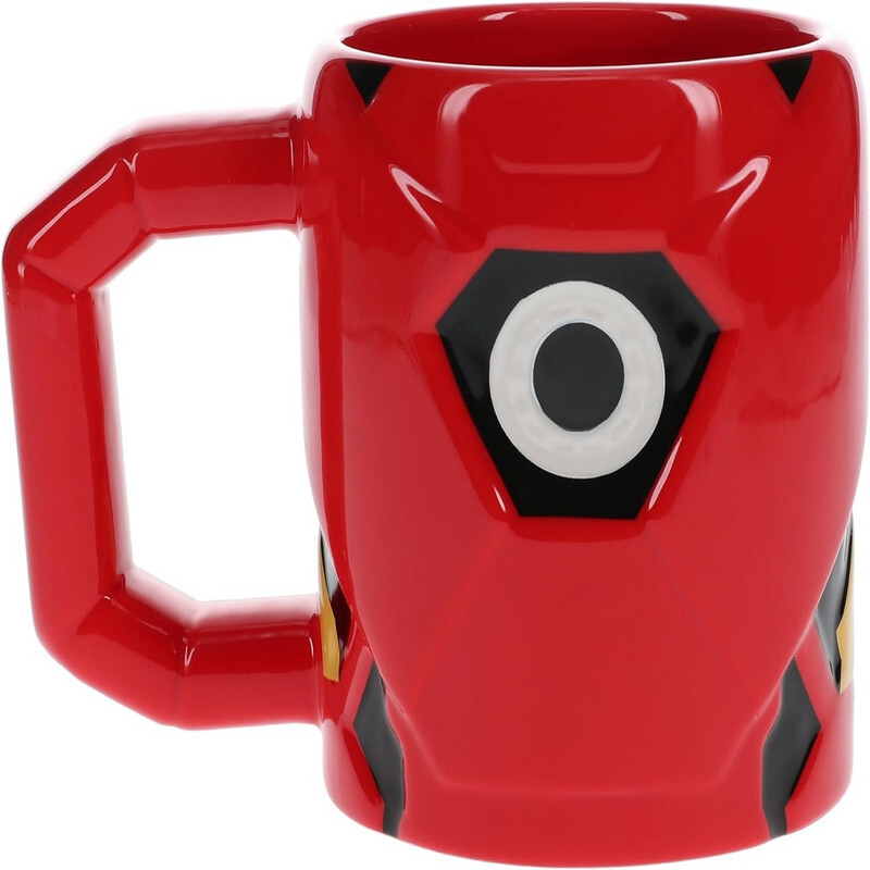 Paladone Iron Man Shaped Mug - Heat Change Arc Reactor - Official Marvel Merchandise for Iron Man Fans - 500ml (17 fl oz) Ceramic Mug