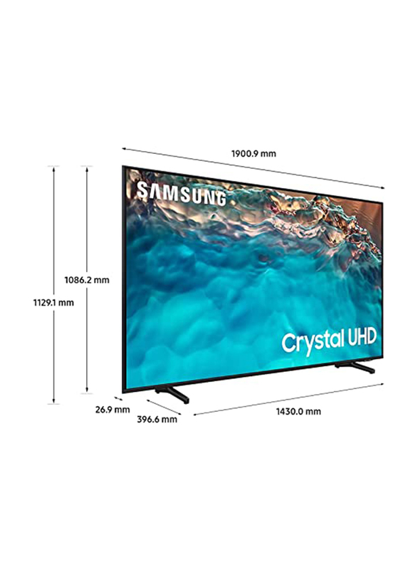 Samsung 85-Inch Flat Smart TV 4K HDR LED TV, UA85BU8000UXZN, Black