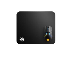 Steelseries Qck Edge Cloth Gaming Mouse Pad , Never-Fray Stitched Edges , Optimized For Gaming Sensors , Size L (450 X 400 X 2mm) , Black