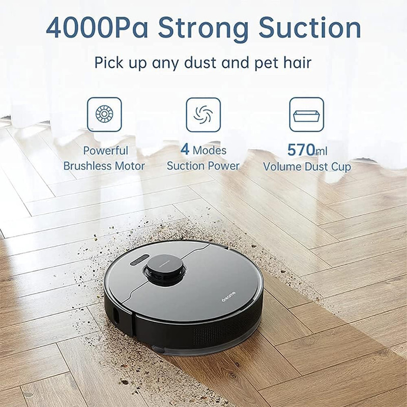 Dreame L10 Pro Robot Vacuum Cleaner and Mop, Lidar Robotic Vacuum with Superb Navigation and High Precision 3D, 4-Stage Cleaning, Multi-Level Mapping,4000Pa Strong Suction, 2.5h Runtime