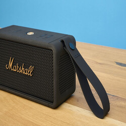 Marshall Middleton Bluetooth Portable Speaker for Outdoor Adventures, 20+ hours of Wireless playtime, water resistant IP67 50W - Black and Brass