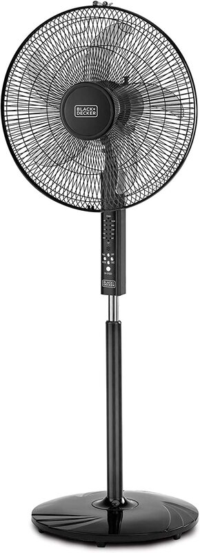 Black+Decker 16-inch Stand Fan, 60W, FS1620R-B5, Black