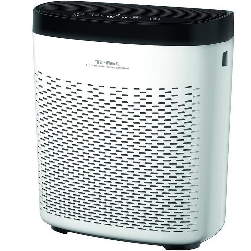 Tefal Pure Air Essential Air Purifier, 50 Watts, 3 Speed, 3 Filt, White and Black, PT2530