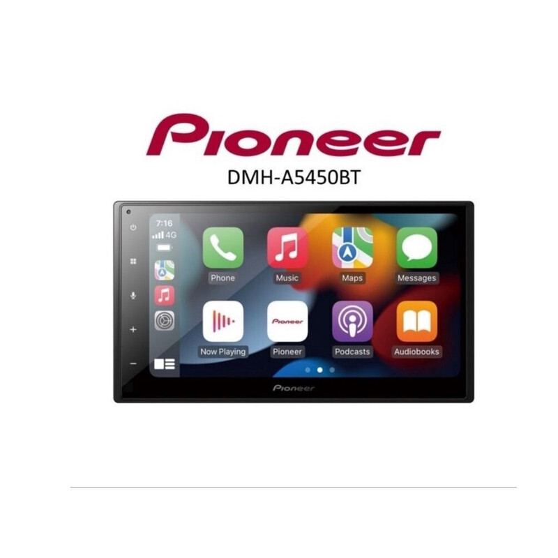 Pioneer 6.8" AV Receiver with Wireless Apple CarPlay, Wireless Android Auto and Mirroring by Weblink Cast,DMH-A5450BT