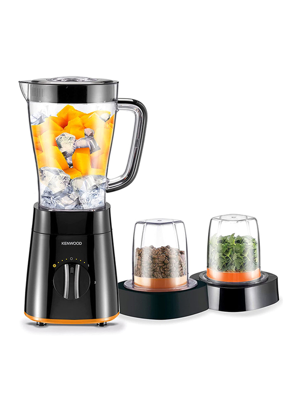 Kenwood 2L Blender Smoothie Maker With Grinder Mill, Chopper Mill, Ice Crush Function, 500W, BLP15.360BK, Black