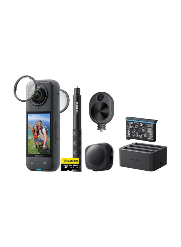 

Insta360 X4 8K Action Camera with Ultimate Bundle & 64GB Micro SD Card, 72 Mp, Black