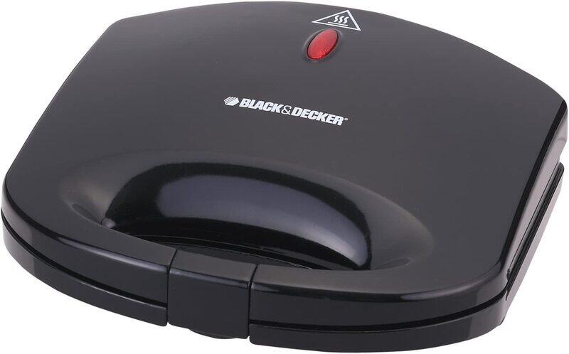 

Black+Decker 2 Slice Non-Stick Sandwich Maker, 600W, TS1000-B5, Black