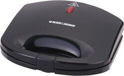 Black+Decker 2 Slice Non-Stick Sandwich Maker, 600W, TS1000-B5, Black