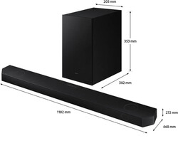 Samsung 3.1.2Ch Wireless Soundbar With Dolby Atmos/Dts:X 2 Up Firing Speakers In Built Subwoofer Bluetooth Connectivity - HW-Q700B