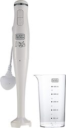 Black+Decker 2 Speed Stick Hand Blender, 300W, Sb2500-B5, White