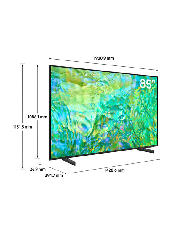 Samsung 85-Inch Crystal 4K UHD Smart LED TV, UA85CU8000UXZN, Titan Grey