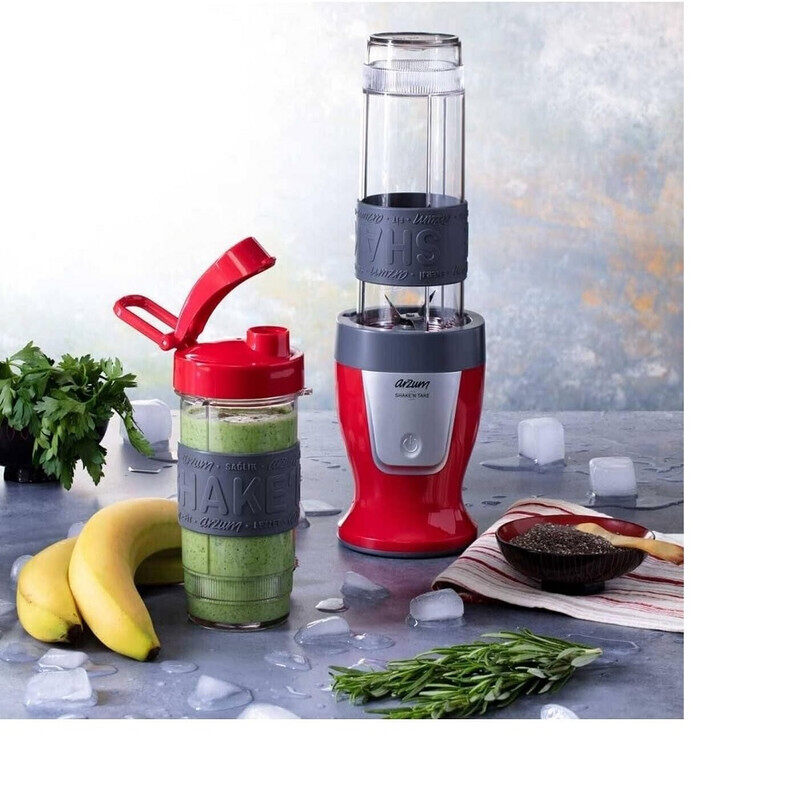 

Arzum AR1032-R Blender Shaken Take Smoothie Misty 300 Watts, Red