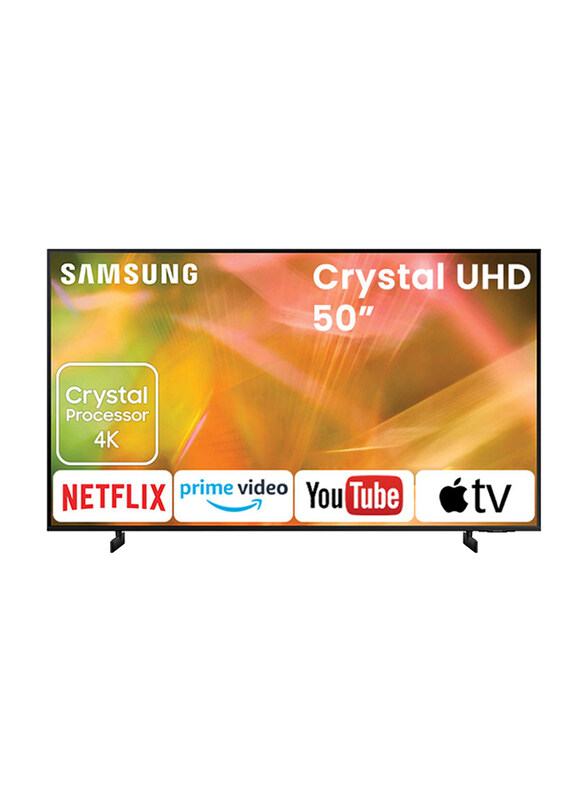 Samsung 50-Inch Crystal 4K Ultra HD LED Smart TV, UA50AU8000UXZN, Black