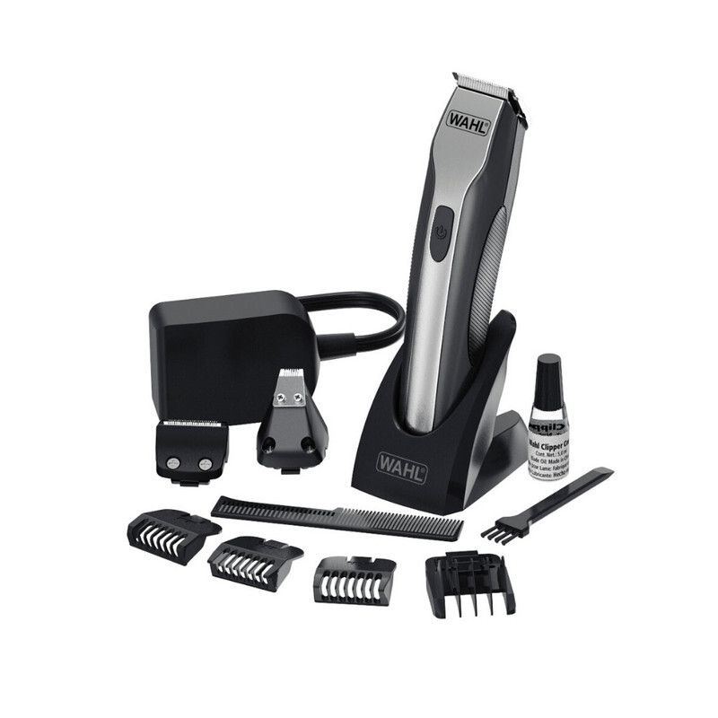 WAHL Lithium Ion OptimUS Grooming Kit, Lithium Ion Rechargeable Trimmer, Foil Shaver And Detailer For Multi Grooming Needs, 4 Comb Attachments For Different Beard Lengths, 3 Hours Run Time, 09885-027