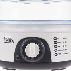 Black+Decker 10L Food Steamer, 775W, HS6000-B5, White
