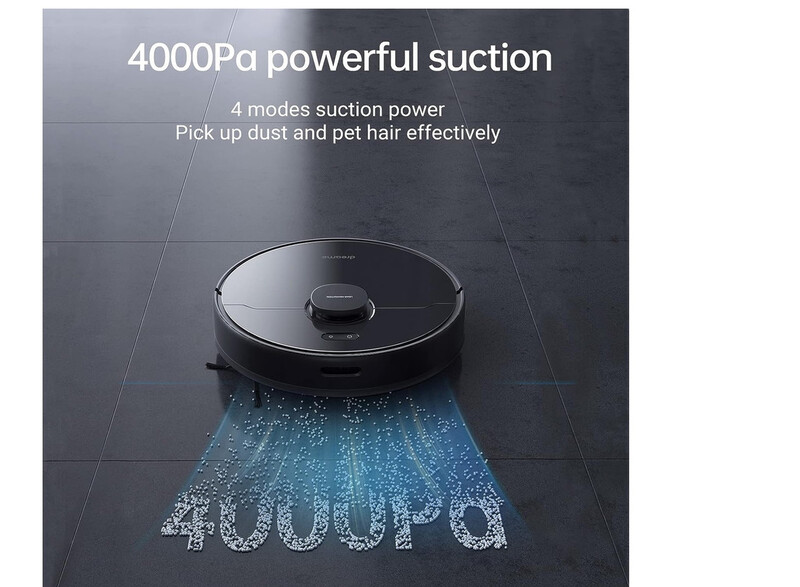 Dreame D9 Max Robot Vacuum Cleaner and Mop, 4000Pa Strong Suction, Vacuum Robot Sweep and Mop 2 in 1, 150min Runtime, Multi-floor Mapping, Lidar Navigation, Alexa,App,WIFI Control