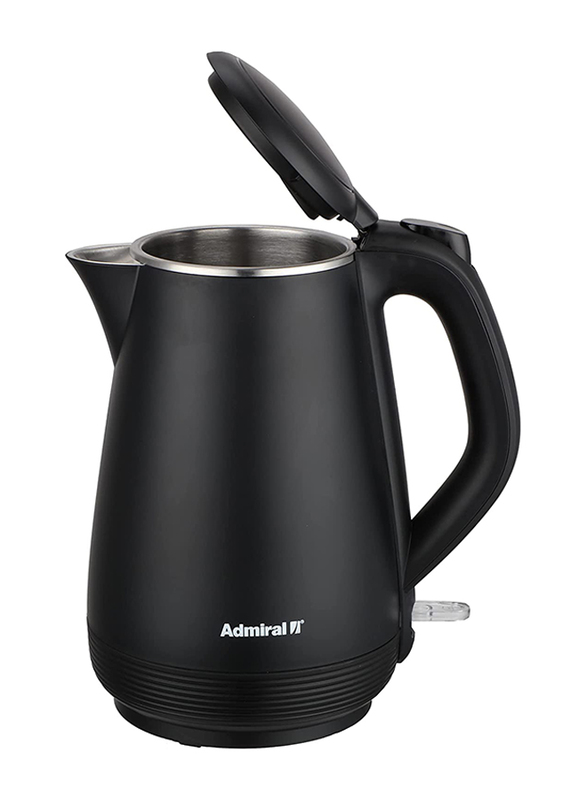 Admiral 1L Stainless Steel Electric Kettle, ADKT170GSS3, Black