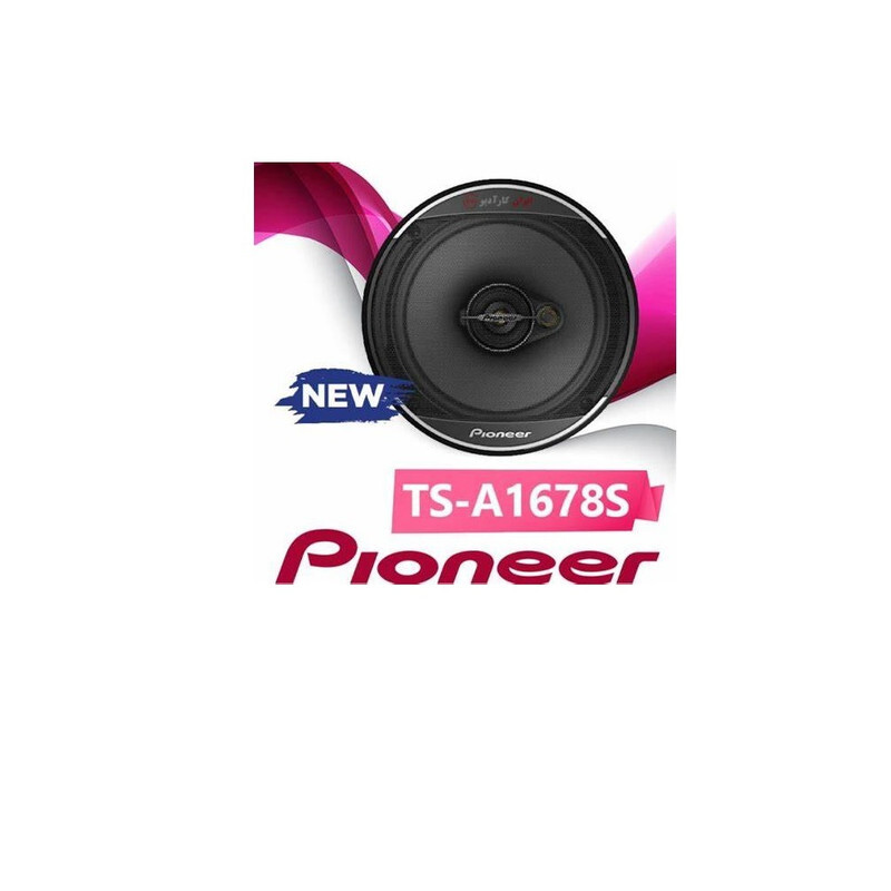 Pioneer TS-A1678S 320W Max/70W RMS 3-Way Speaker with Adapter, 6.5-Inch Diameter, Black