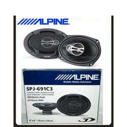 Alpine SPJ-691C3 300W Coaxial 3 Way RMS Car Speaker Black