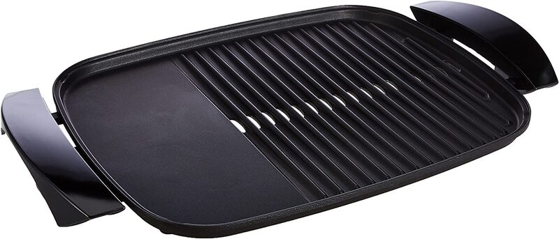 Kenwood Griddle with Glass Lid, 2000W, HG266, Silver/Black