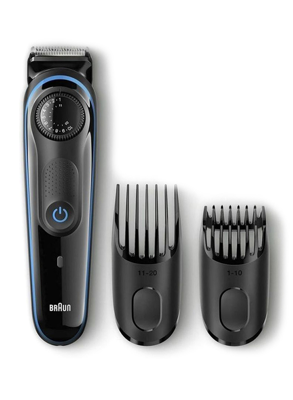 Braun Beard Trimmer for Men with 2 Combs & Free Gillette Fusion ProGlide Razor, BT3040, lack