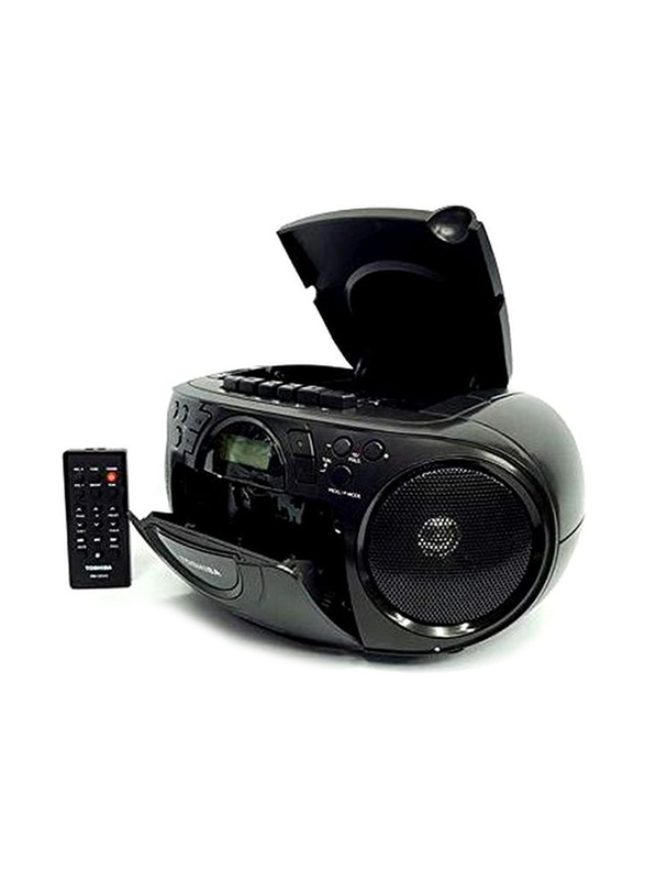 Toshiba Radio Cassette Recorder with CD/USB, TY-CKU310 (K) BLACK BS, Black