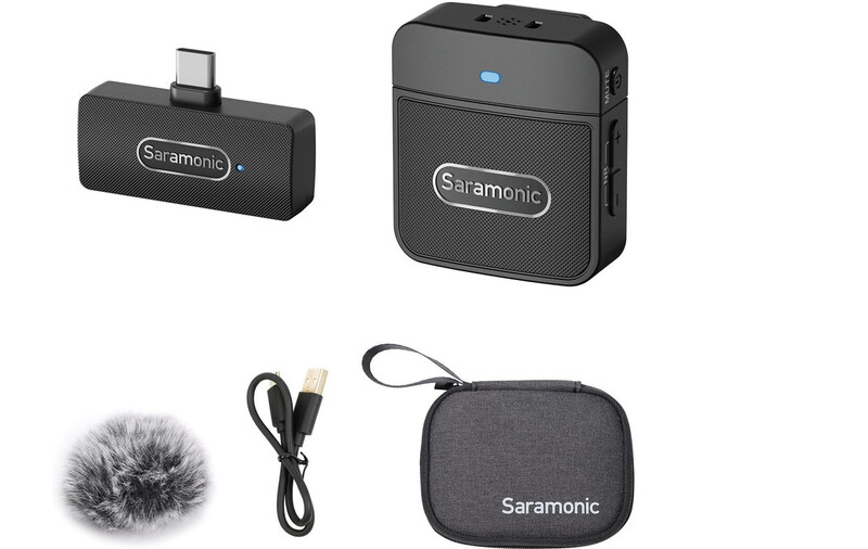 Saramonic Wireles Microphone,Blink100 B5 Wireless Clip Microphone Portable Transmitter and Receiver for Android Type C Smartphone Video Recording TikTok Live Steam YouTube Vlog Interview