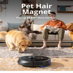 Eufy RoboVac X8 Hybrid Robot Vacuum Cleaner with Mop, iPath Laser Navigation, Twin-Turbine Technology Generates 2000Pa x2 Suction, AI. Map 2.0 Technology, Wi-Fi, Robotic Vacuum Cleaner for Pet Owners