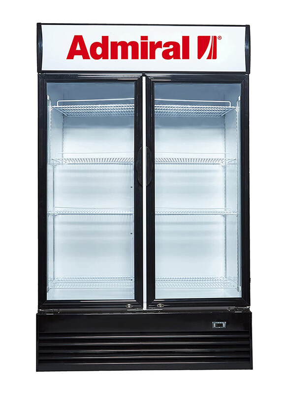 

Admiral 1300L Double Door Showcase Chiller, Black