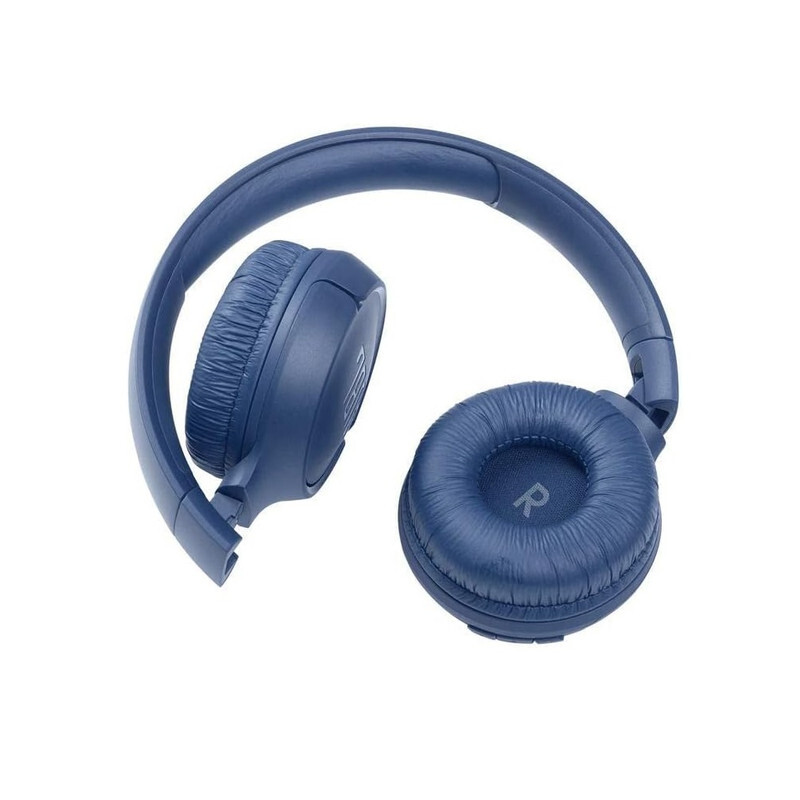 JBL Tune 510BT Wireless On-Ear Headphones, Pure Bass Sound, 57H Battery with Speed Charge, Hands-Free Call + Voice Aware, Multi-Point Connection, Lightweight and Foldable - Blue, JBLT510BTBLU