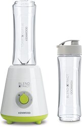 Kenwood Blender Smoothie Maker with 570ml & 570ml Tritan Smoothie 2 Go Bottle & Lid Ice Crush Function, 300W, SMP060WG, White