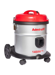 Admiral Drum Vacuum Cleaner with Anti-Bacterial Filter, 15L, 1400W, ADVD1514AC, Red