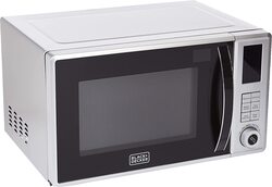 Black+Decker 23L Digital Microwave with Grill, 800W, MZ2310PG-B5, Silver