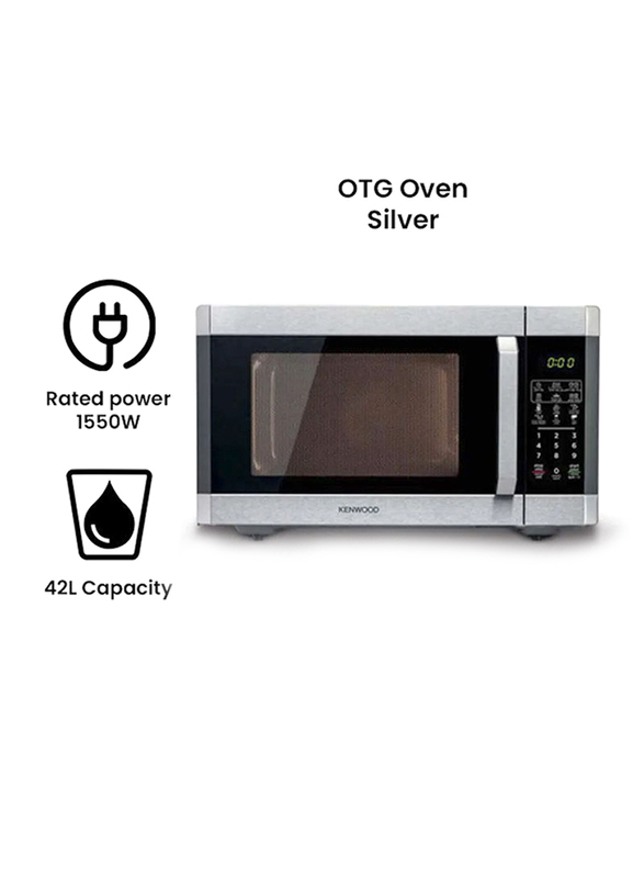 Kenwood 42L Microwave Oven With Grill, 1550W, MWM42.000BK, Silver