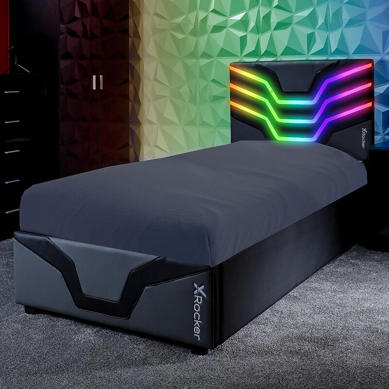 

X-rocker X Rocker Cosmos RGB LED Bed in a Box, Single Mattress, 90 x 190cm, Black