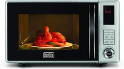 Black+Decker 23L Digital Microwave with Grill, 800W, MZ2310PG-B5, Silver