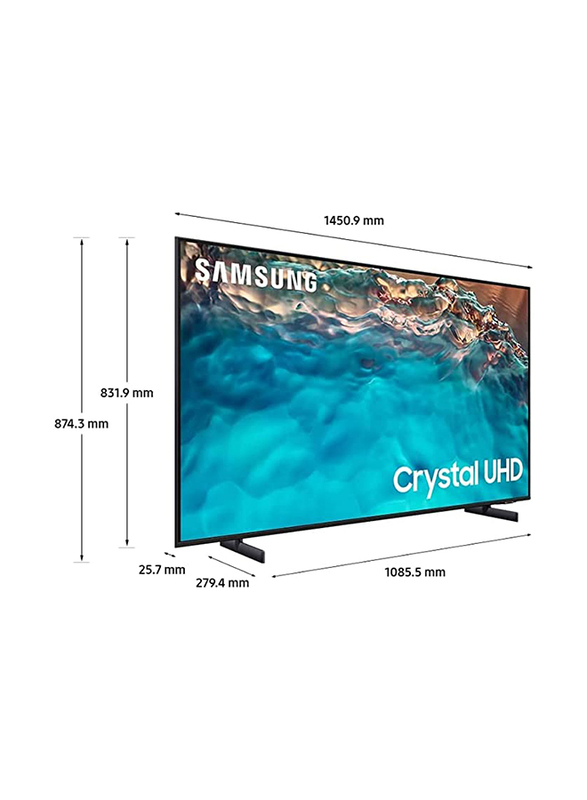 Samsung 65-Inch Flat Smart TV 4K UHD LED TV, UA65BU8000UXZN, Black