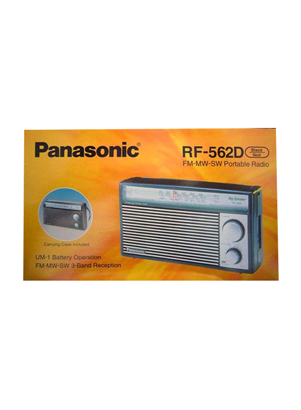 Panasonic 3 Band Portable Radio, RF-562DDGC-K, Black/White
