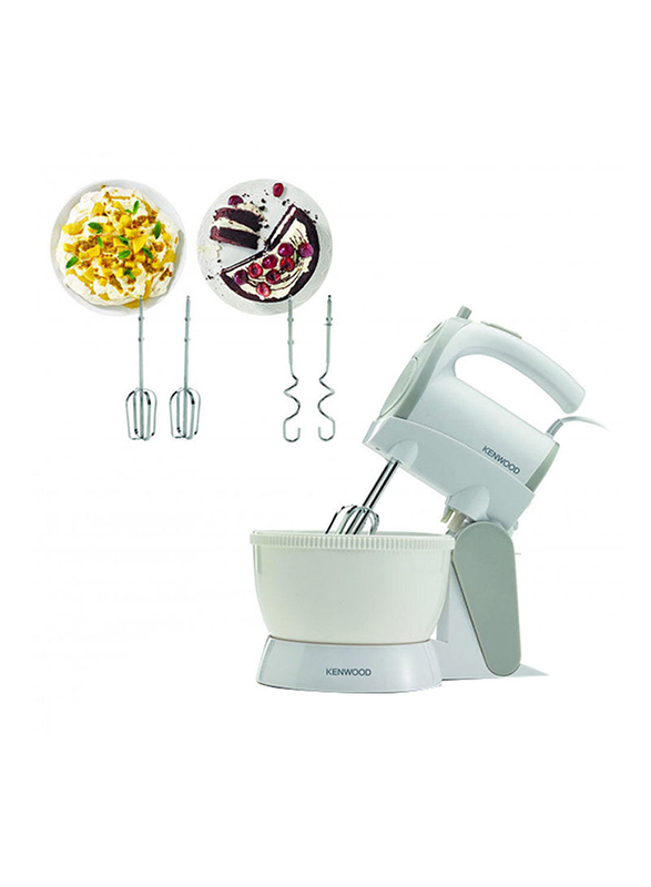 Kenwood Hand Mixer with Rotary Bowl, 300W, HMP22.000WH, White