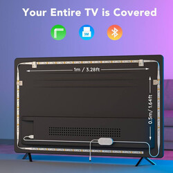 Govee TV LED Backlight, 10FT LED ( 3mTR) Lights for TV with App and Remote Control, Music Sync Bluetooth + Remote Control