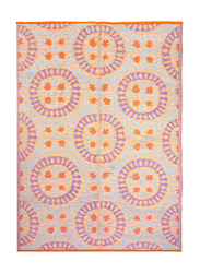 Talking Tables Boho Woven Outdoor Rug, 120 x 180cm, Orange/Blue/Purple