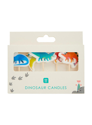 Talking Tables Party Dinosaur Shaped Candles, 5 Pieces, Multicolour