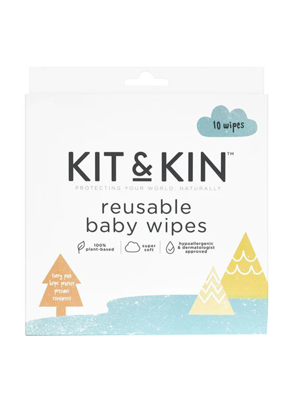 Kit & Kin 10-Sheet Reusable Baby Wipes