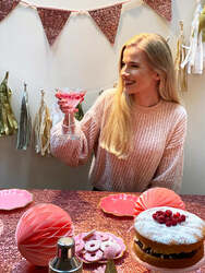 Talking Tables Luxe Glitter Bunting, 3 Meters, Pink