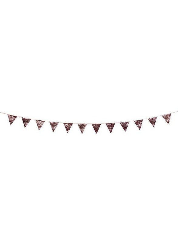 Talking Tables Luxe Glitter Bunting, 3 Meters, Pink
